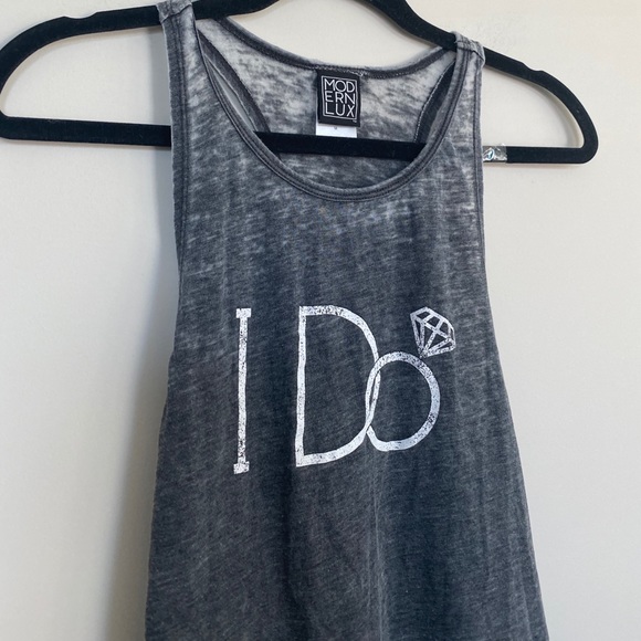 Modern Lux “I Do” Gray Tank Top - Picture 4 of 6